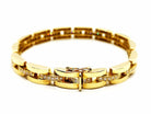 Bracelet Maille en or jaune pavé diamant - Castafiore