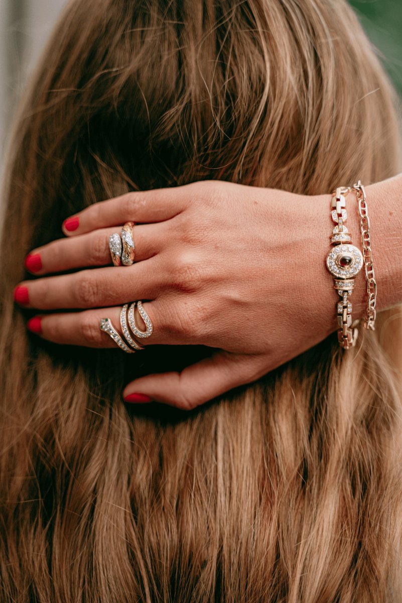 Bracelet Maille en or jaune, rubis et diamants - Castafiore