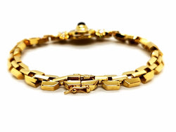 Bracelet Maille en or jaune, rubis et diamants - Castafiore