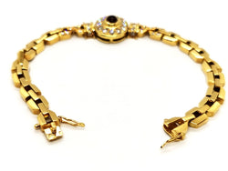 Bracelet Maille en or jaune, rubis et diamants - Castafiore