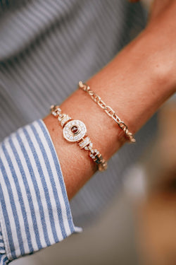 Bracelet Maille en or jaune, rubis et diamants - Castafiore