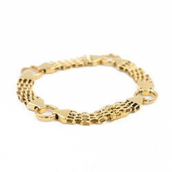 Bracelet Maille et Anneaux en or jaune - Castafiore