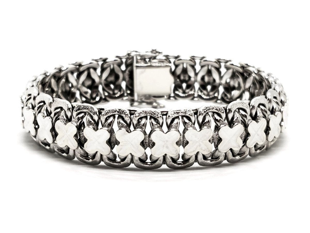 Bracelet Maille fantaisie en or blanc Castafiore