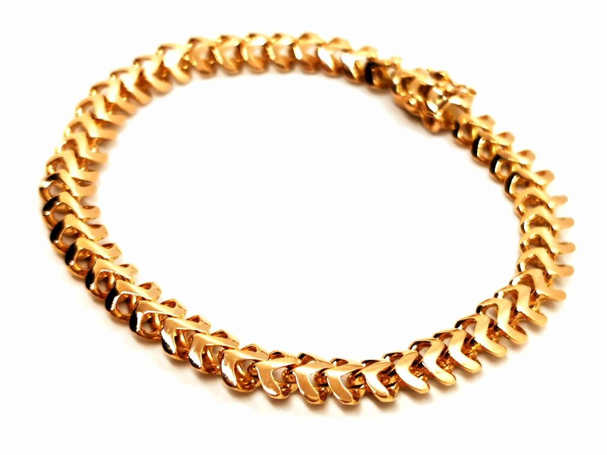 Bracelet Maille fantaisie en or jaune - Castafiore