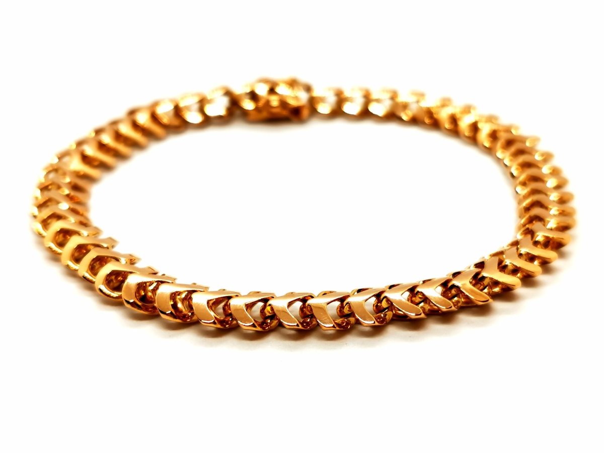 Bracelet Maille fantaisie en or jaune - Castafiore