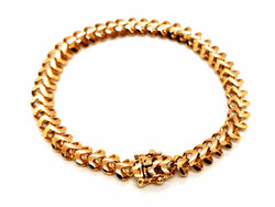 Bracelet Maille fantaisie en or jaune - Castafiore