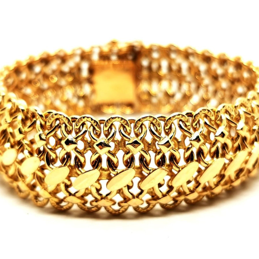 Bracelet Maille fantaisie en or jaune - Castafiore
