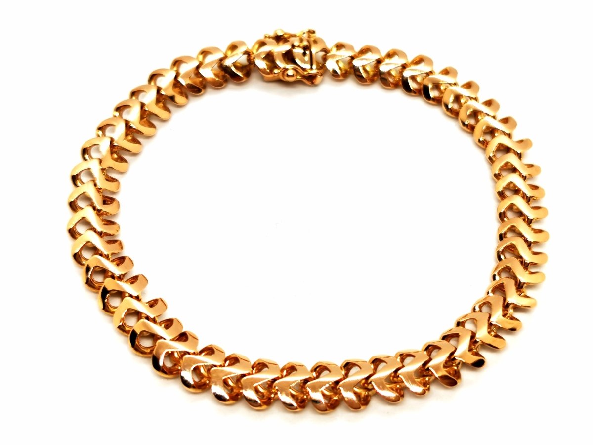 Bracelet Maille fantaisie en or jaune - Castafiore