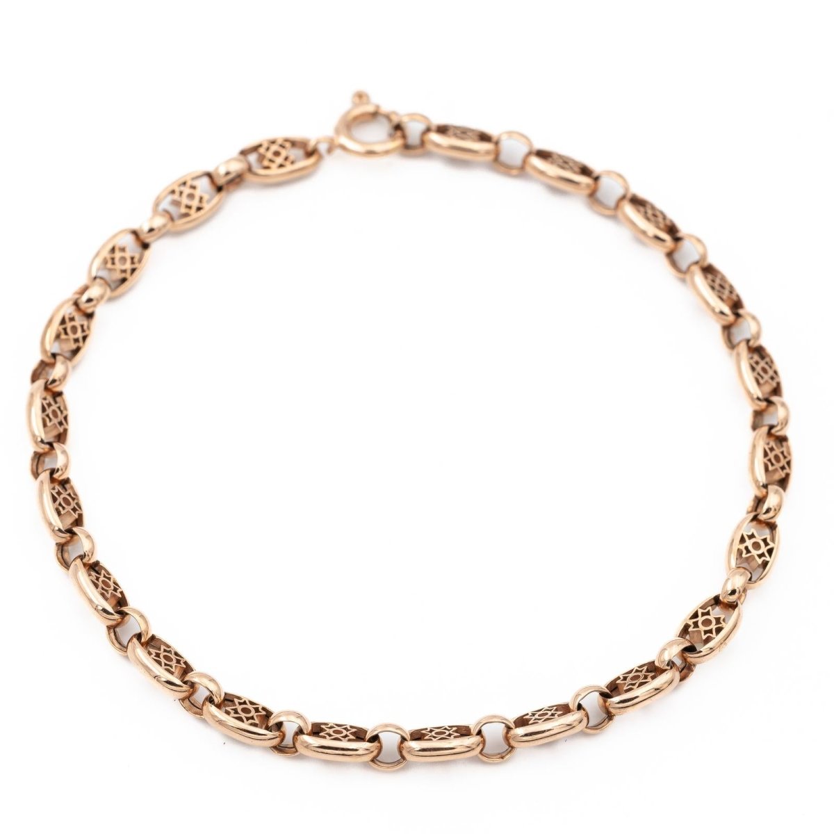 Bracelet Maille filigrane en or rose - Castafiore