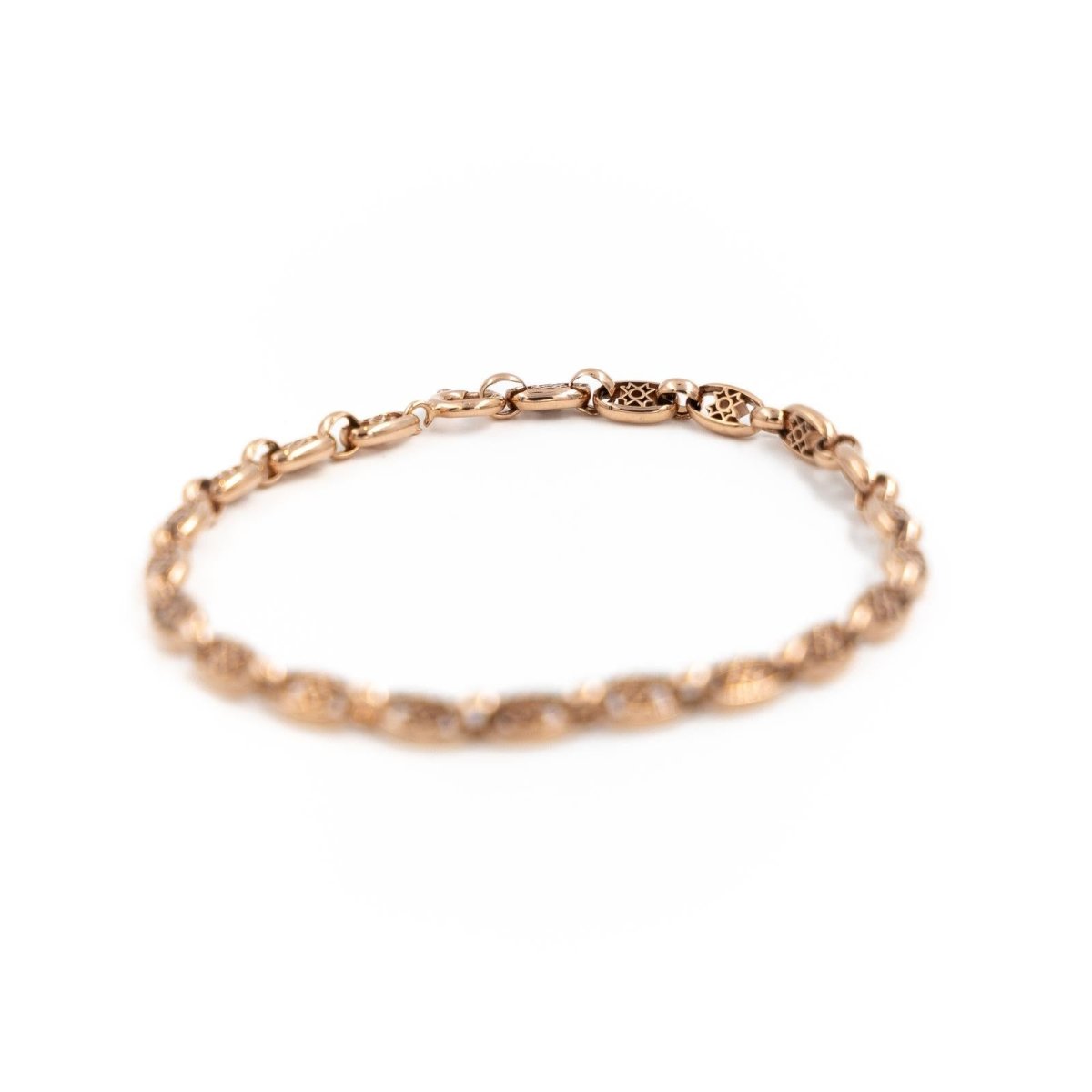 Bracelet Maille filigrane en or rose - Castafiore