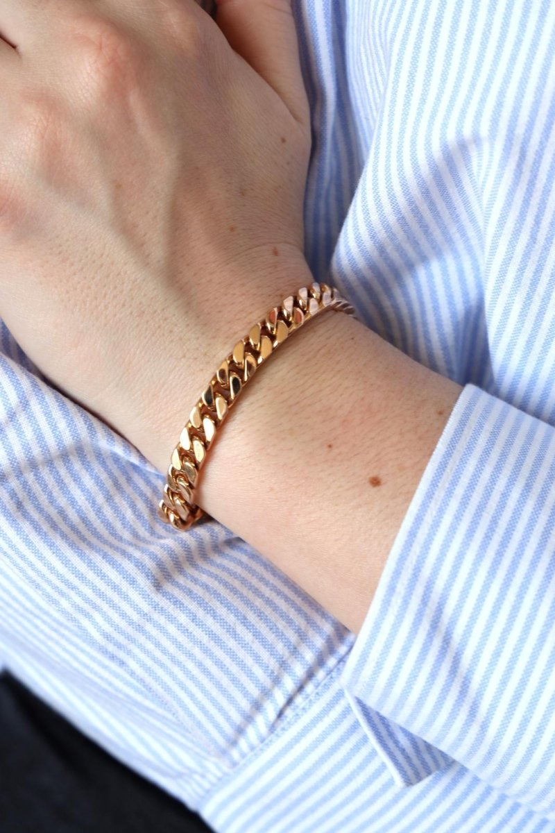 Bracelet Maille gourmette Or rose - Castafiore