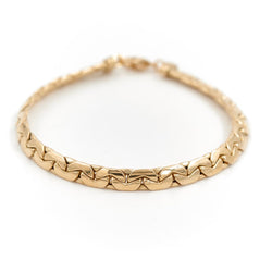 Bracelet Maille haricot en or jaune - Castafiore