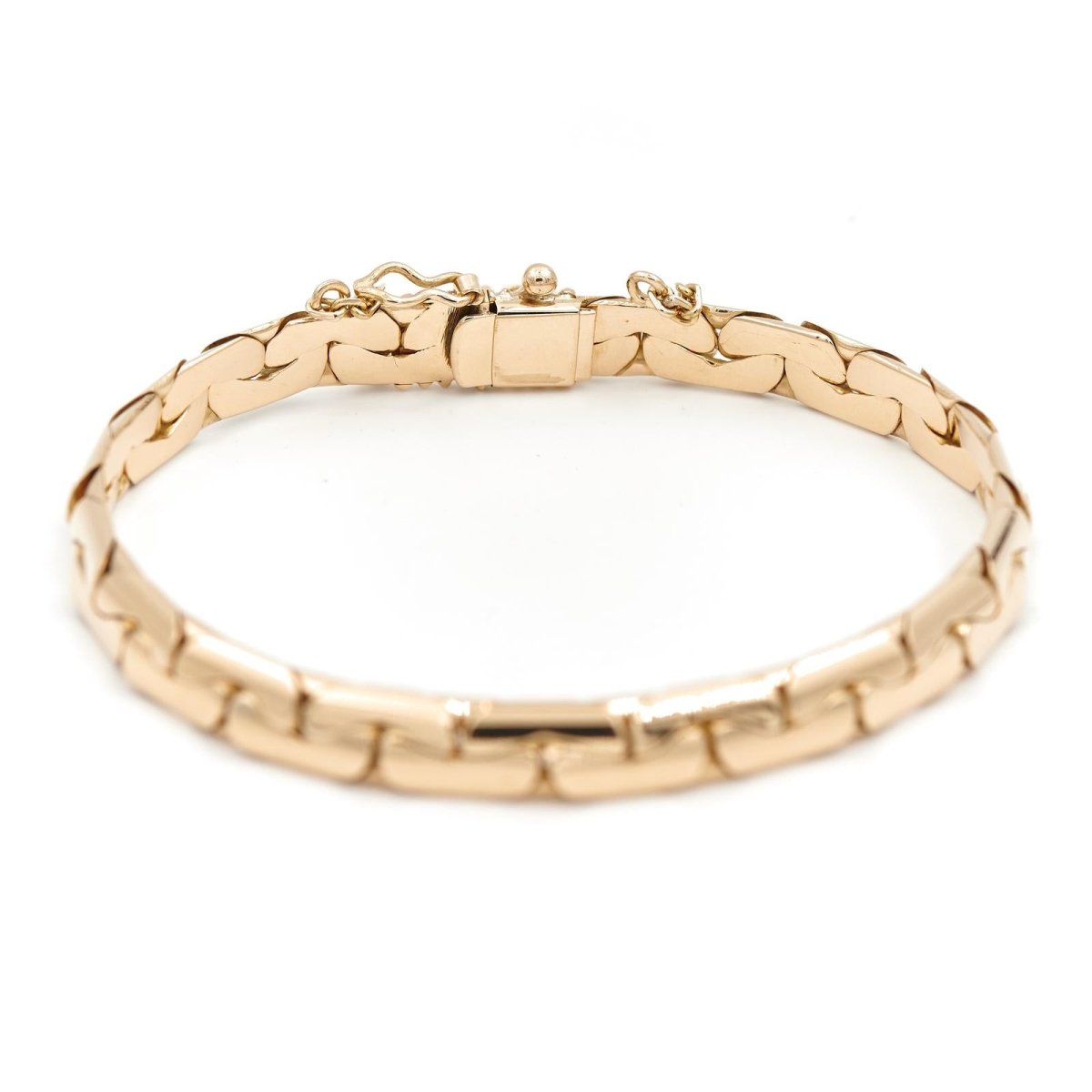 Bracelet Maille haricot en or jaune - Castafiore