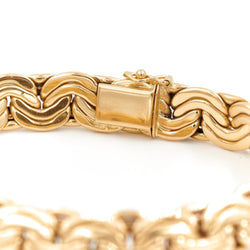 Bracelet Maille haricot en or jaune - Castafiore