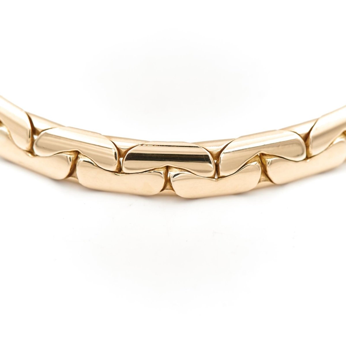 Bracelet Maille haricot en or jaune - Castafiore