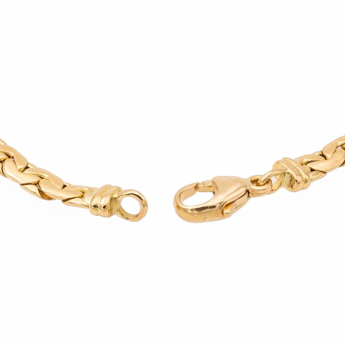 Bracelet Maille haricot en or jaune - Castafiore