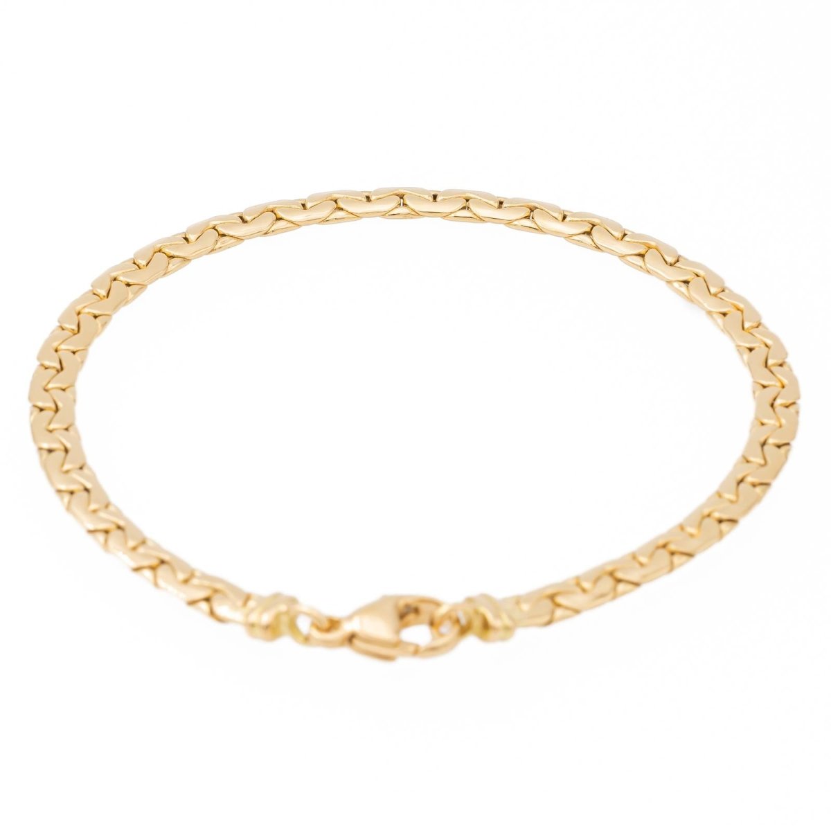 Bracelet Maille haricot en or jaune - Castafiore