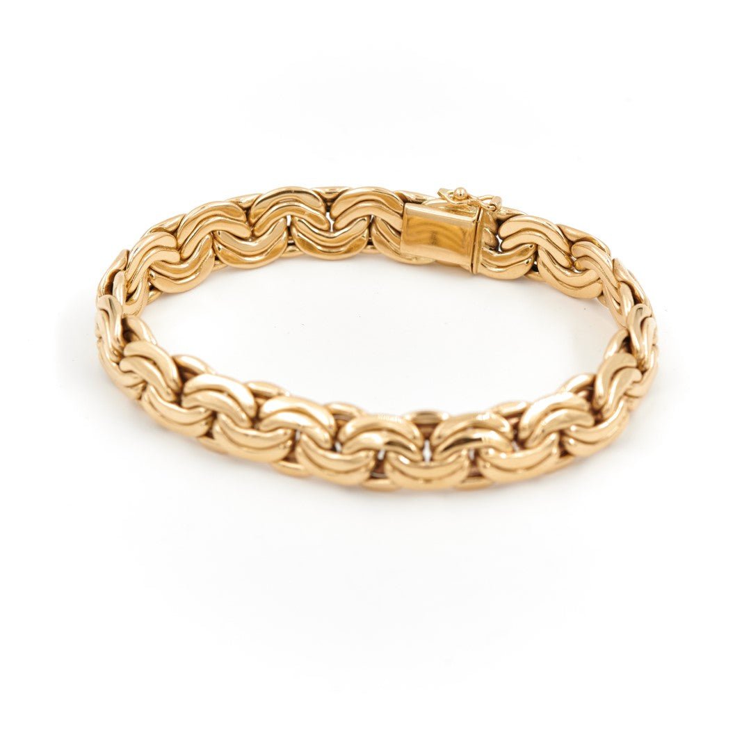 Bracelet Maille haricot en or jaune - Castafiore