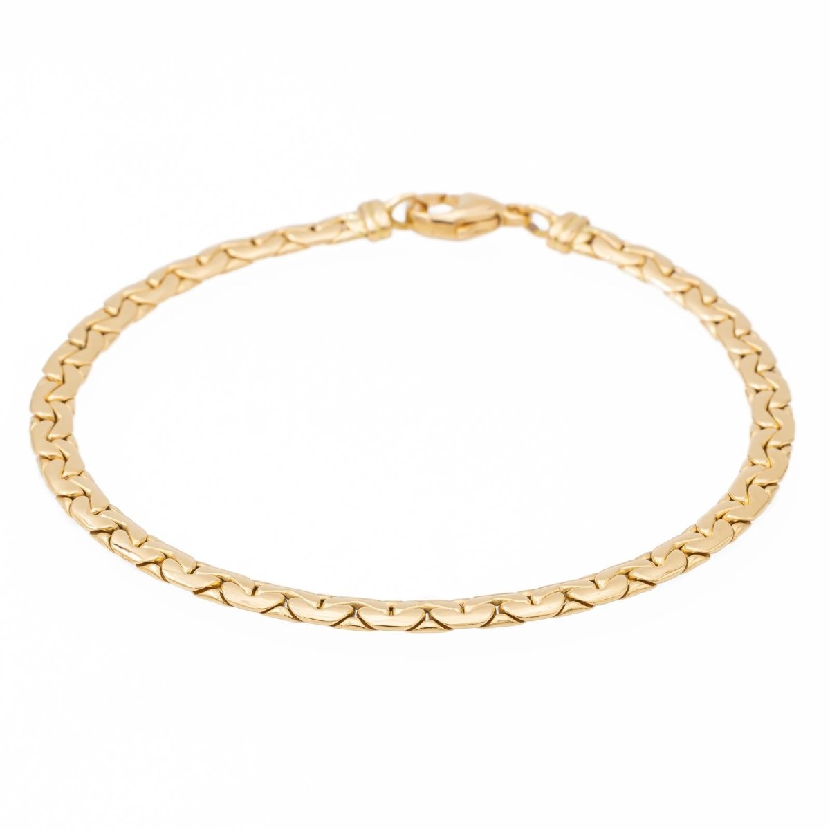 Bracelet Maille haricot en or jaune - Castafiore