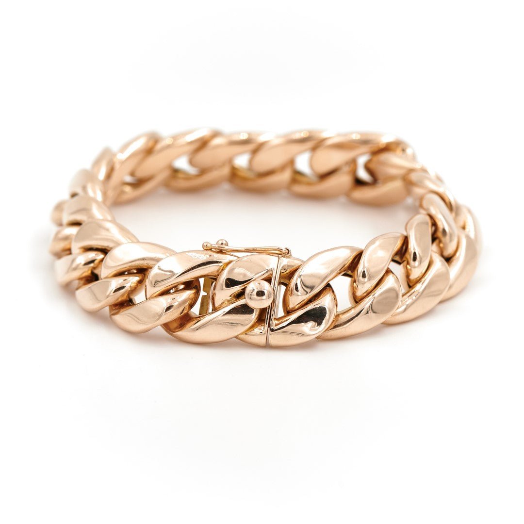 Bracelet Maille imposante en or jaune - Castafiore