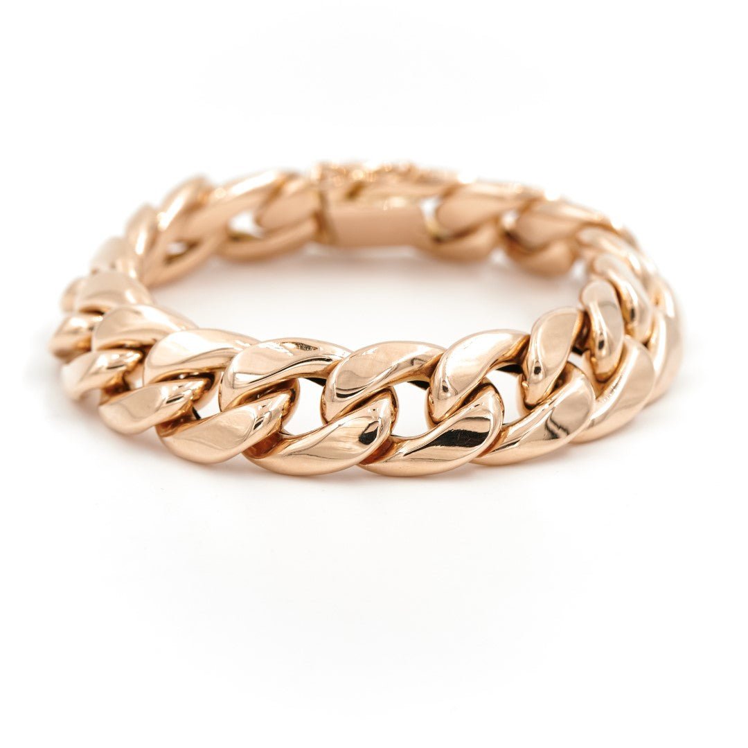 Bracelet Maille imposante en or jaune - Castafiore