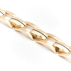 Bracelet Maille imposante en or jaune - Castafiore