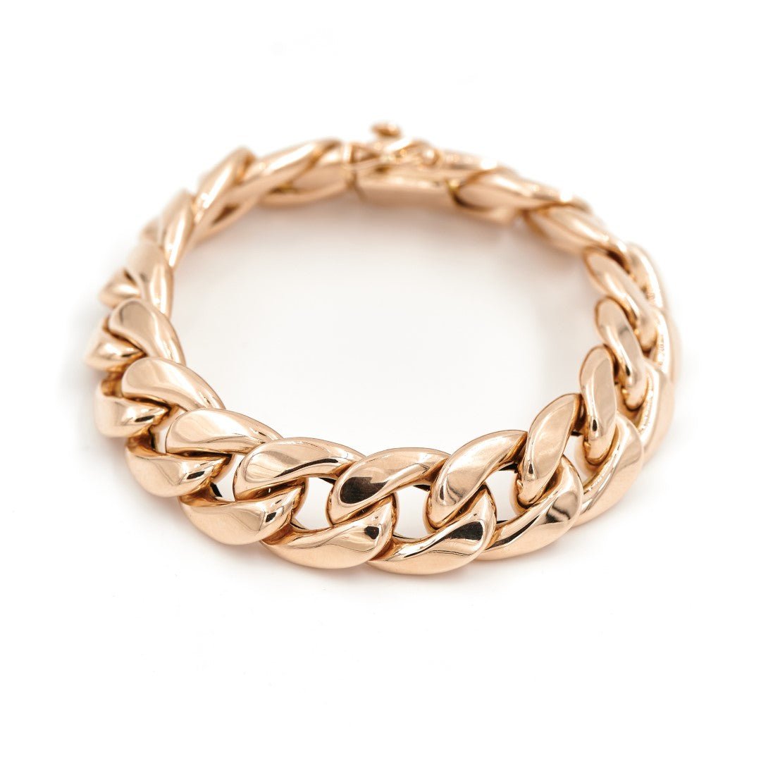 Bracelet Maille imposante en or jaune - Castafiore