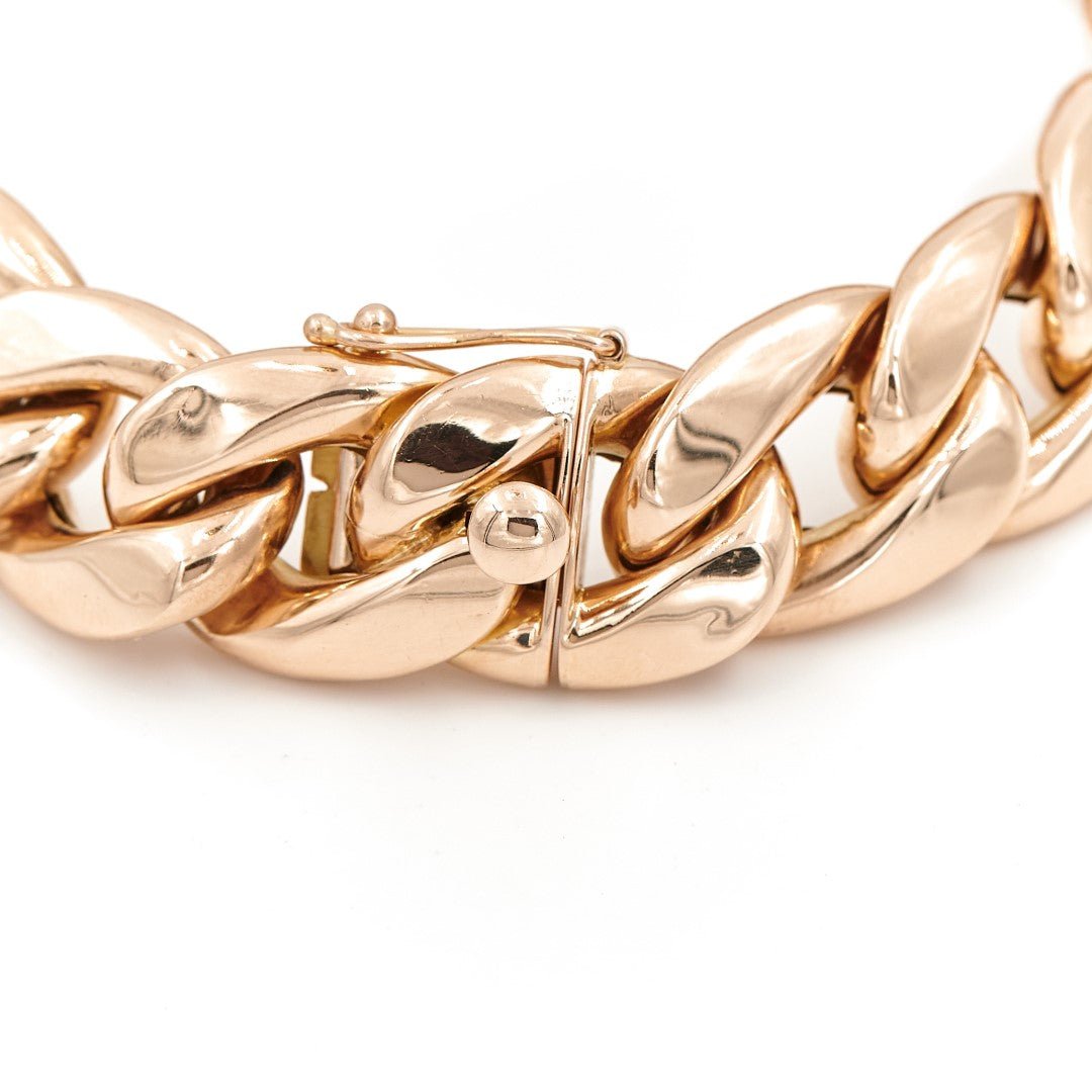 Bracelet Maille imposante en or jaune - Castafiore