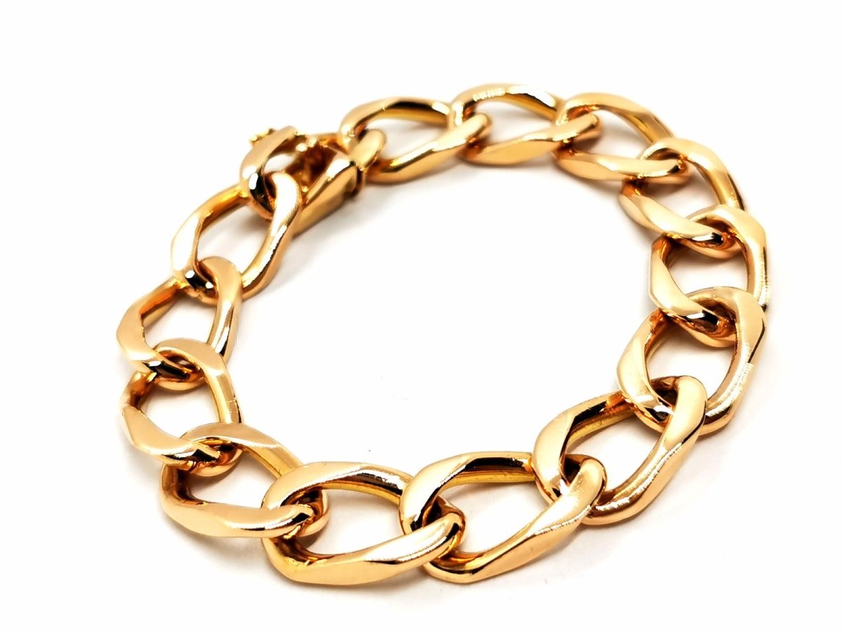 Bracelet Maille massive en or rose - Castafiore
