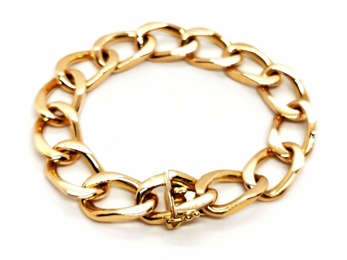 Bracelet Maille massive en or rose - Castafiore