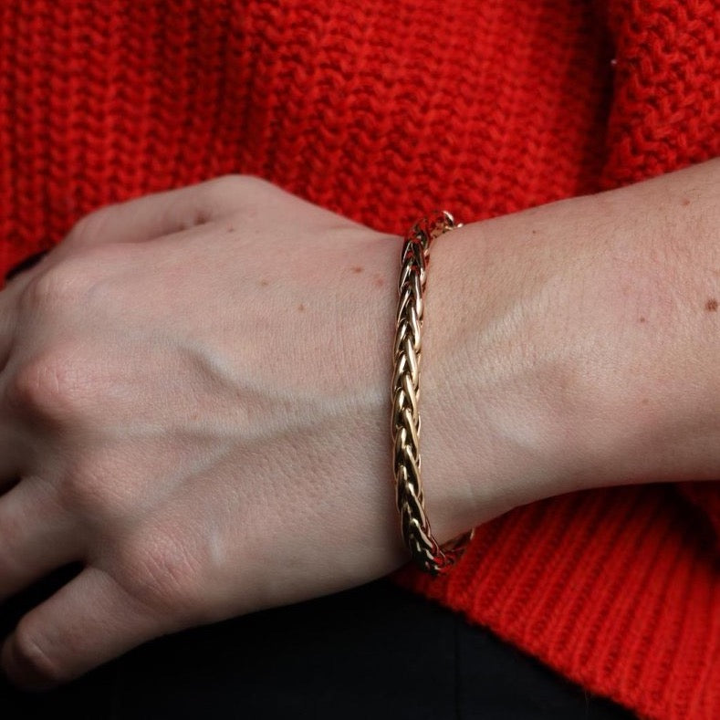 Bracelet Maille palmier en or jaune - Castafiore