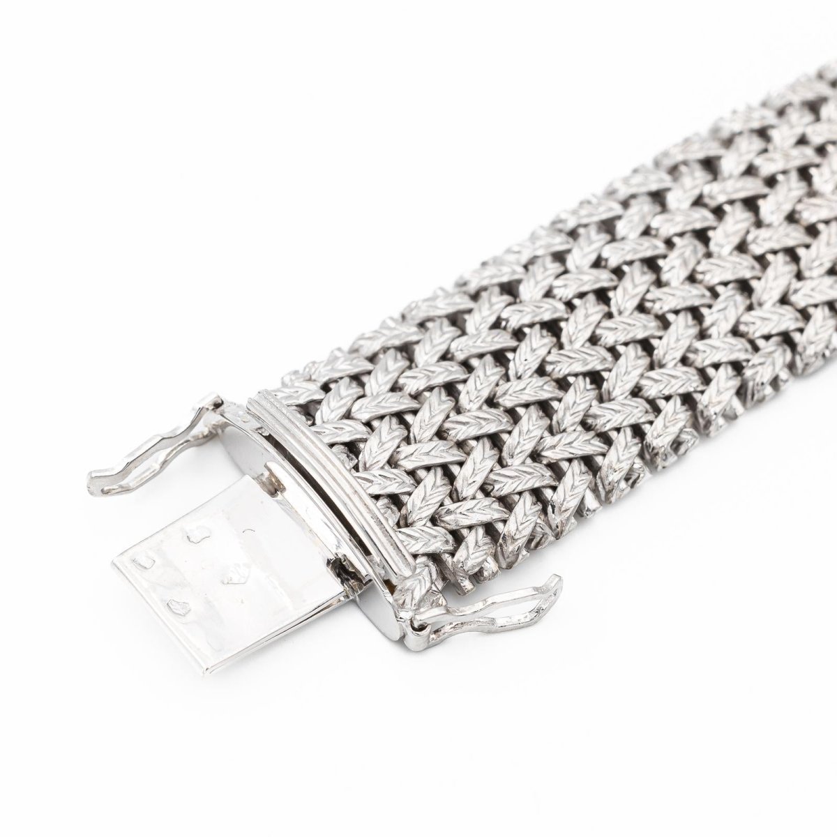 Bracelet Maille polonaise en or blanc - Castafiore