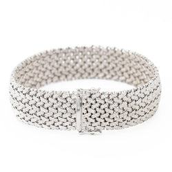 Bracelet Maille polonaise en or blanc - Castafiore