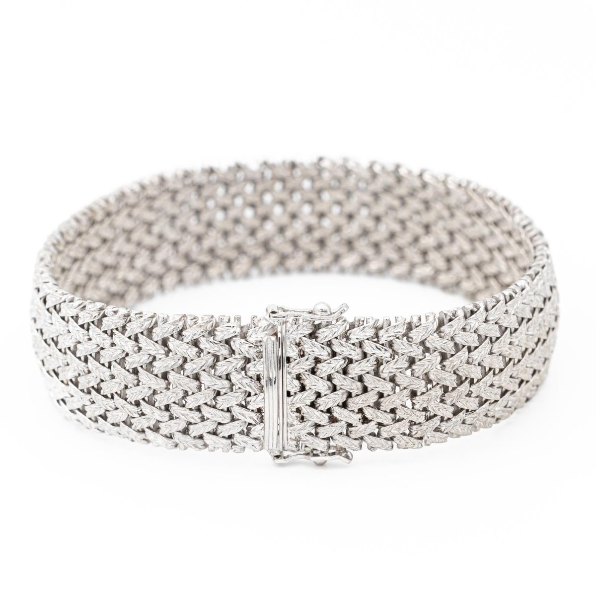 Bracelet Maille polonaise en or blanc - Castafiore