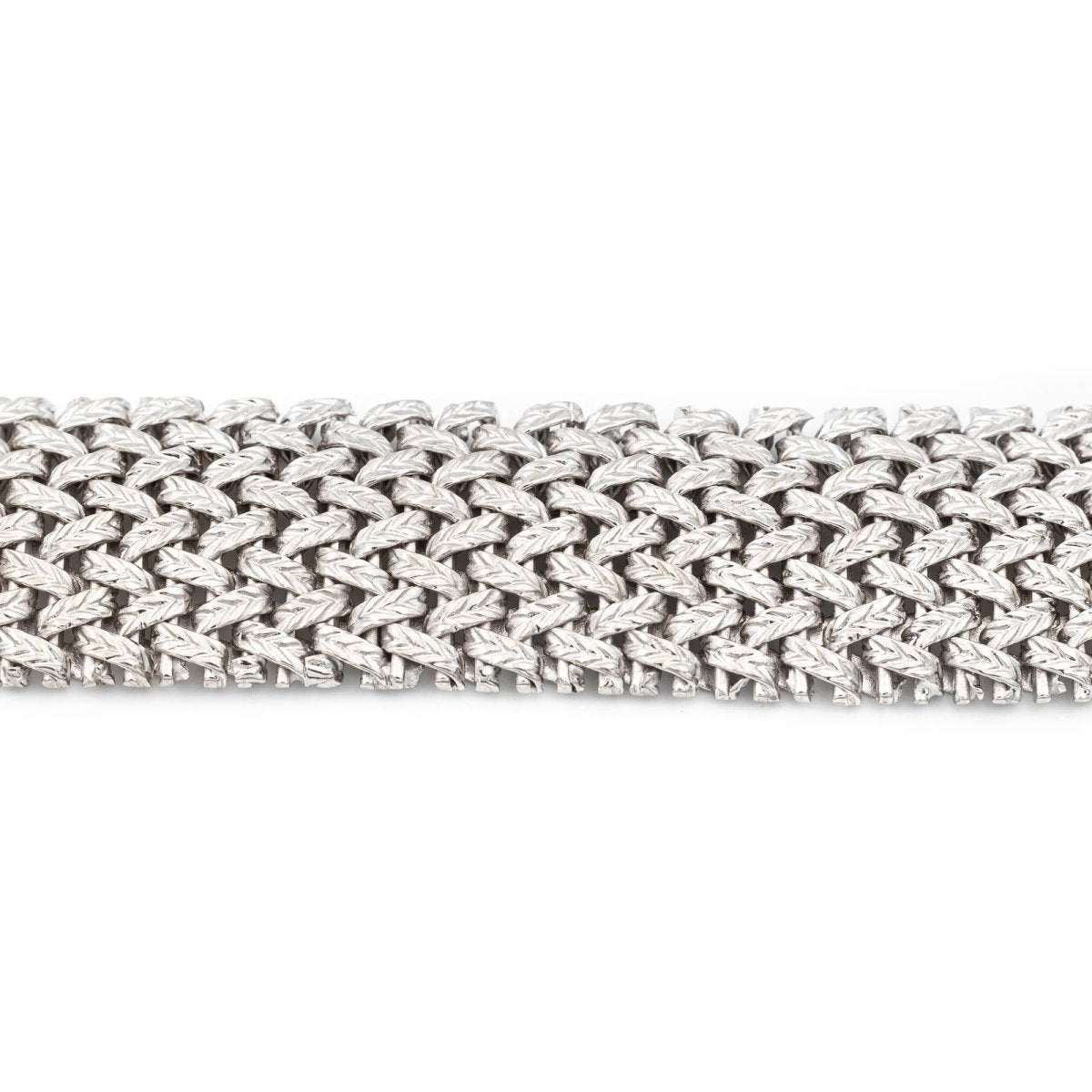 Bracelet Maille polonaise en or blanc - Castafiore