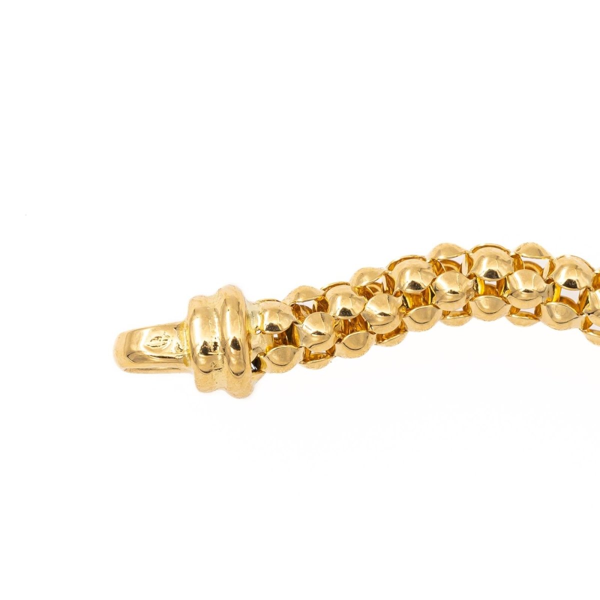 Bracelet Maille popcorn en or jaune - Castafiore
