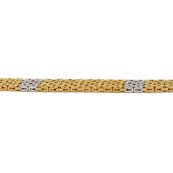 Bracelet Maille serpent en or jaune et or blanc - Castafiore
