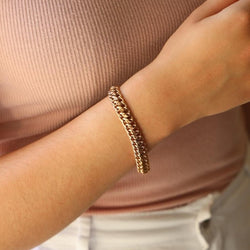 Bracelet Maille sorcière en or rose - Castafiore