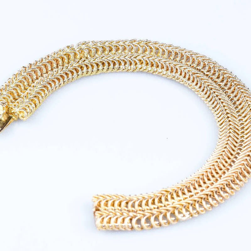 Bracelet maille souple en or jaune 18 carats - Castafiore