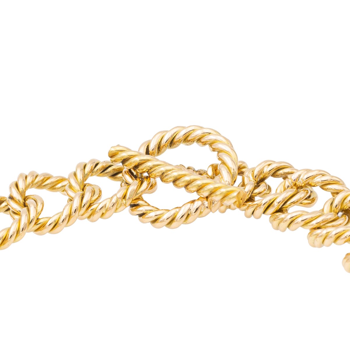 Bracelet Maille souple torsadée en or jaune - Castafiore