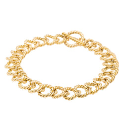 Bracelet Maille souple torsadée en or jaune - Castafiore