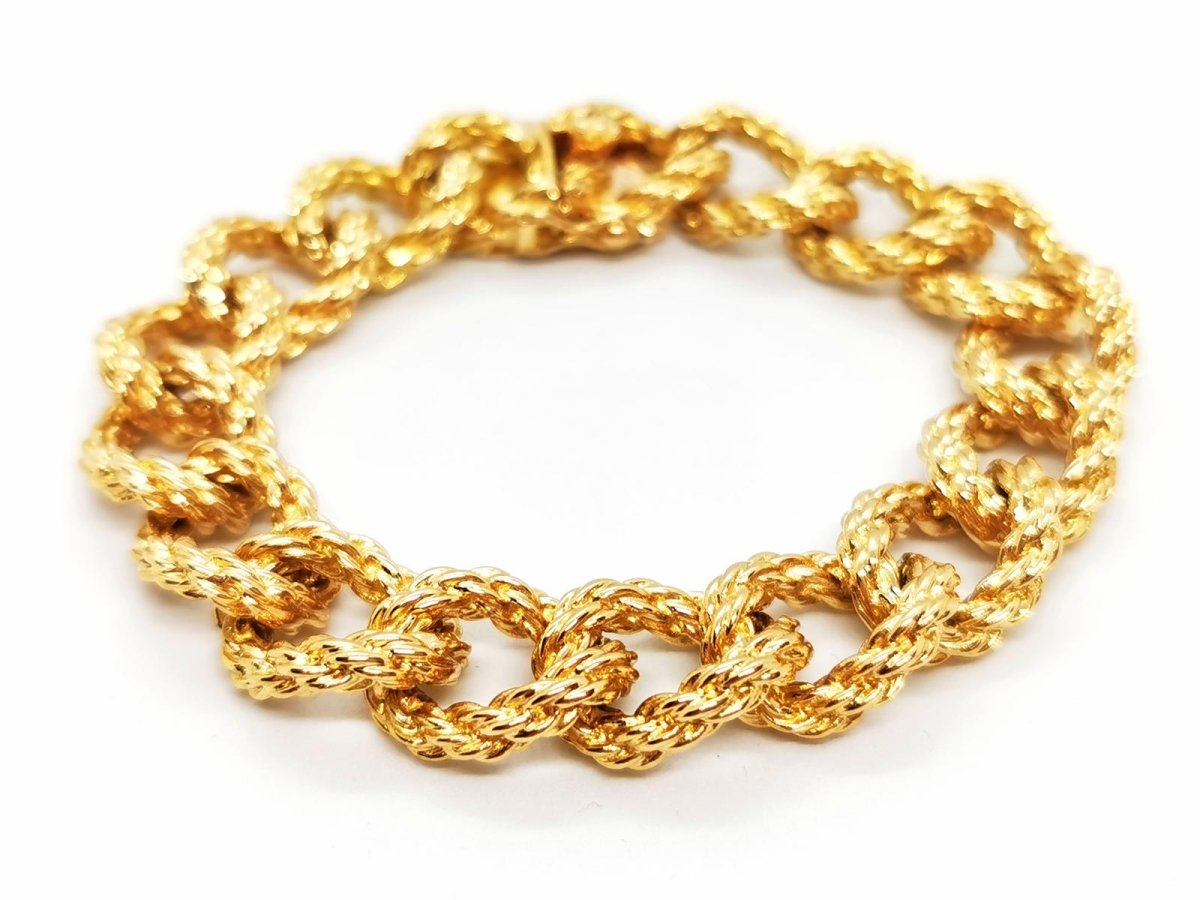 Bracelet Maille torsadée en or jaune - Castafiore