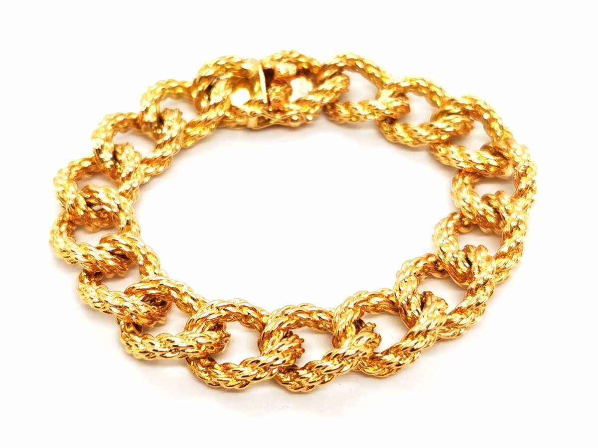Bracelet Maille torsadée en or jaune - Castafiore