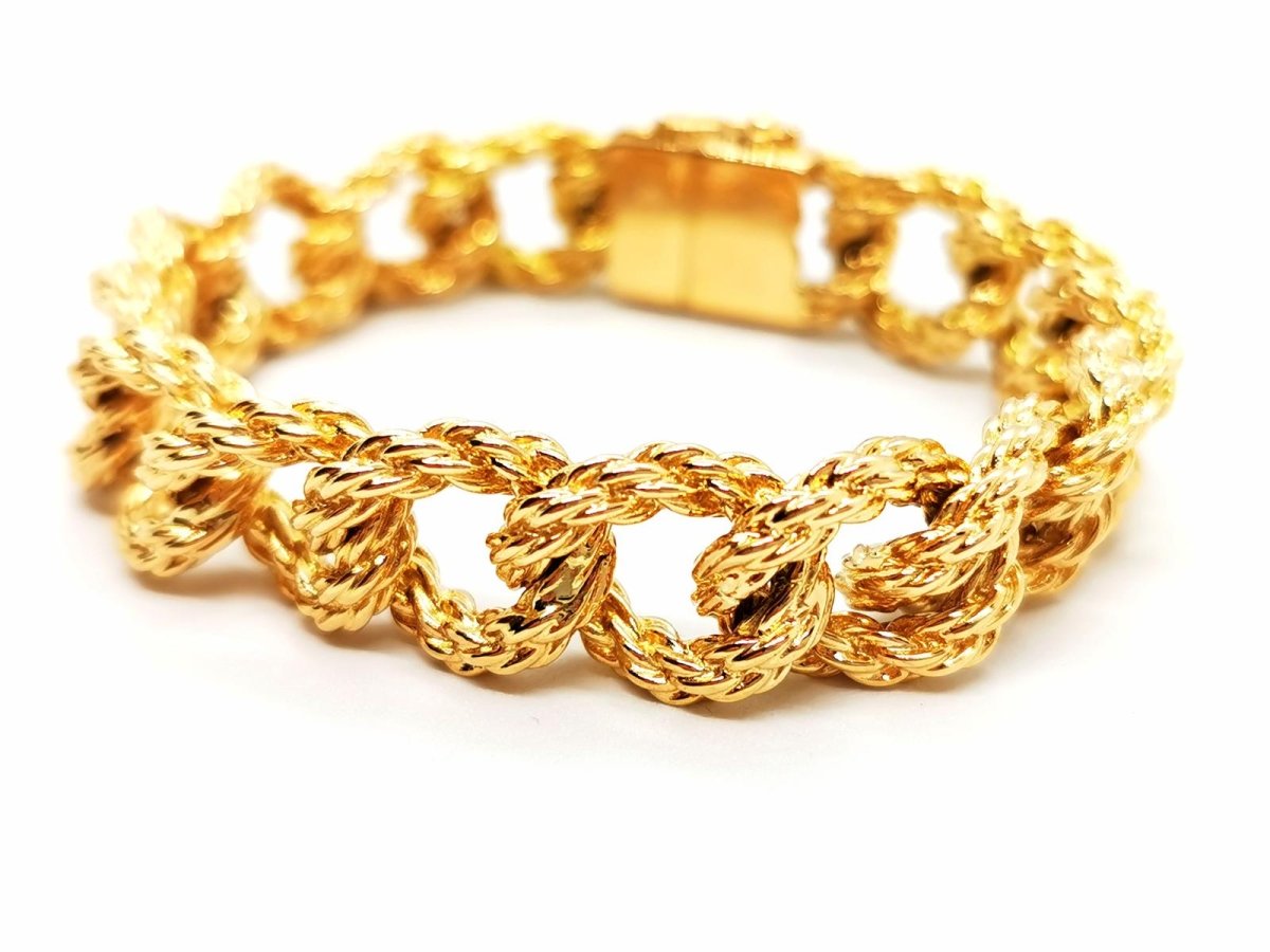 Bracelet Maille torsadée en or jaune - Castafiore