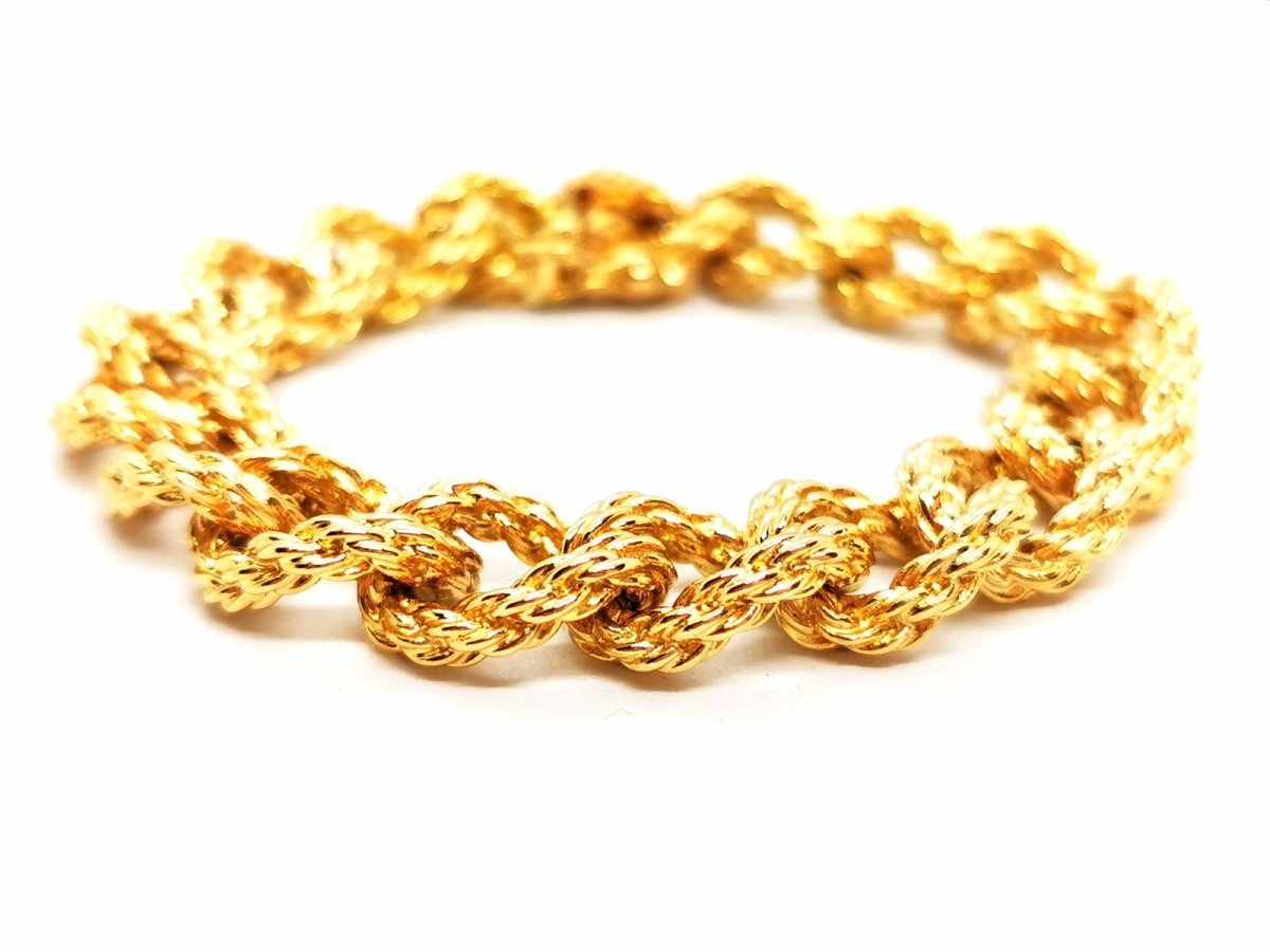 Bracelet Maille torsadée en or jaune - Castafiore