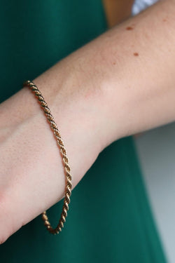 Bracelet Maille torsadée en or jaune - Castafiore