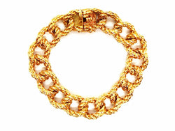 Bracelet Maille torsadée en or jaune - Castafiore