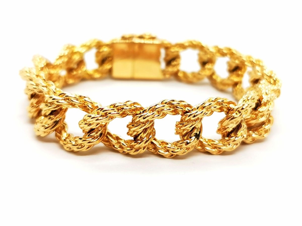 Bracelet Maille torsadée en or jaune - Castafiore