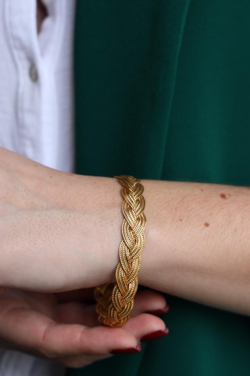Bracelet Maille torsadée en or jaune - Castafiore