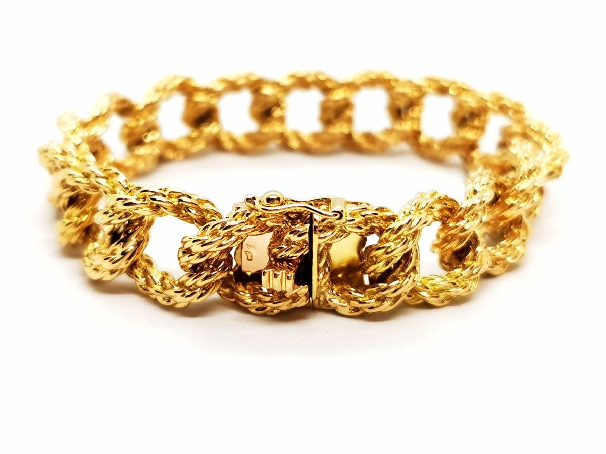 Bracelet Maille torsadée en or jaune - Castafiore